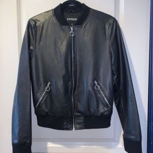EXPRESS Women’s Faux Leather Jacket Black M
